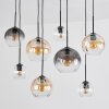 Koyoto Hanglamp, Kogellampje, Hanglamp Amber, Duidelijk, Rookkleurig, 8-lichts