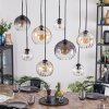 Koyoto Hanglamp, Kogellampje, Hanglamp Amber, Duidelijk, Rookkleurig, 8-lichts