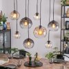 Koyoto Hanglamp, Kogellampje, Hanglamp Amber, Duidelijk, Rookkleurig, 8-lichts