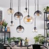 Koyoto Hanglamp, Kogellampje, Hanglamp Amber, Duidelijk, Rookkleurig, 8-lichts