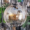 Koyoto Hanglamp, Kogellampje, Hanglamp Amber, Duidelijk, Rookkleurig, 8-lichts