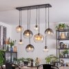 Koyoto Hanglamp, Kogellampje, Hanglamp Amber, Duidelijk, Rookkleurig, 8-lichts