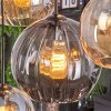 Koyoto Hanglamp, Kogellampje, Hanglamp Amber, Duidelijk, Rookkleurig, 8-lichts