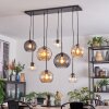 Koyoto Hanglamp, Kogellampje, Hanglamp Amber, Duidelijk, Rookkleurig, 8-lichts