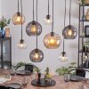 Koyoto Hanglamp, Kogellampje, Hanglamp Amber, Duidelijk, Rookkleurig, 8-lichts