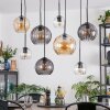 Koyoto Hanglamp, Kogellampje, Hanglamp Amber, Duidelijk, Rookkleurig, 8-lichts