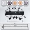 Koyoto Hanglamp, Kogellampje, Hanglamp Amber, Duidelijk, Rookkleurig, 8-lichts