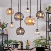 Koyoto Hanglamp, Kogellampje, Hanglamp Amber, Duidelijk, Rookkleurig, 8-lichts