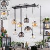 Koyoto Hanglamp, Kogellampje, Hanglamp Amber, Duidelijk, Rookkleurig, 8-lichts
