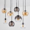 Koyoto Hanglamp, Kogellampje, Hanglamp Amber, Duidelijk, Rookkleurig, 8-lichts