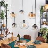 Koyoto Hanglamp, Kogellampje, Hanglamp Amber, Duidelijk, Rookkleurig, 6-lichts