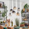 Koyoto Hanglamp, Kogellampje, Hanglamp Amber, Duidelijk, Rookkleurig, 6-lichts