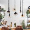 Koyoto Hanglamp, Kogellampje, Hanglamp Amber, Duidelijk, Rookkleurig, 6-lichts