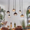 Koyoto Hanglamp, Kogellampje, Hanglamp Amber, Duidelijk, Rookkleurig, 6-lichts