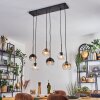 Koyoto Hanglamp, Kogellampje, Hanglamp Amber, Duidelijk, Rookkleurig, 6-lichts