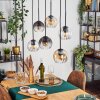 Koyoto Hanglamp, Kogellampje, Hanglamp Amber, Duidelijk, Rookkleurig, 6-lichts
