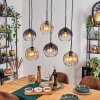 Koyoto Hanglamp, Kogellampje, Hanglamp Amber, Duidelijk, Rookkleurig, 6-lichts