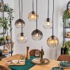 Koyoto Hanglamp, Kogellampje, Hanglamp Amber, Duidelijk, Rookkleurig, 6-lichts