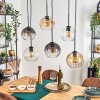 Koyoto Hanglamp, Kogellampje, Hanglamp Amber, Duidelijk, Rookkleurig, 6-lichts