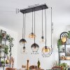 Koyoto Hanglamp, Kogellampje, Hanglamp Amber, Duidelijk, Rookkleurig, 6-lichts