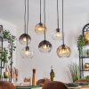 Koyoto Hanglamp, Kogellampje, Hanglamp Amber, Duidelijk, Rookkleurig, 6-lichts