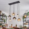 Koyoto Hanglamp, Kogellampje, Hanglamp Amber, Duidelijk, Rookkleurig, 6-lichts