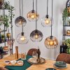 Koyoto Hanglamp, Kogellampje, Hanglamp Amber, Duidelijk, Rookkleurig, 6-lichts