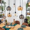 Koyoto Hanglamp, Kogellampje, Hanglamp Amber, Duidelijk, Rookkleurig, 6-lichts