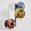 Ripoll Kogellampje, Wandlamp Blauw, Goud, Koperkleurig, 3-lichts