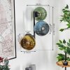 Koyoto Kogellampje, Wandlamp Blauw, Goud, Groen, 3-lichts