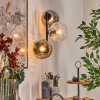Ripoll Kogellampje, Wandlamp Amber, Duidelijk, Rookkleurig, 3-lichts