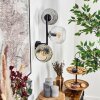 Ripoll Kogellampje, Wandlamp Amber, Duidelijk, Rookkleurig, 3-lichts