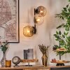 Ripoll Kogellampje, Wandlamp Amber, Duidelijk, Rookkleurig, 3-lichts