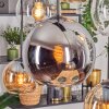 Koyoto Hanglamp, Kogellampje, Hanglamp Amber, Chroom, Duidelijk, Rookkleurig, 6-lichts