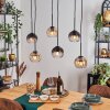 Koyoto Hanglamp, Kogellampje, Hanglamp Amber, Duidelijk, Rookkleurig, 6-lichts