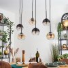 Koyoto Hanglamp, Kogellampje, Hanglamp Amber, Duidelijk, Rookkleurig, 6-lichts