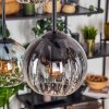 Koyoto Hanglamp, Kogellampje, Hanglamp Amber, Duidelijk, Rookkleurig, 6-lichts