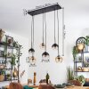Koyoto Hanglamp, Kogellampje, Hanglamp Amber, Duidelijk, Rookkleurig, 6-lichts