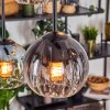 Koyoto Hanglamp, Kogellampje, Hanglamp Amber, Duidelijk, Rookkleurig, 6-lichts