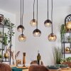 Koyoto Hanglamp, Kogellampje, Hanglamp Amber, Duidelijk, Rookkleurig, 6-lichts