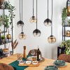 Koyoto Hanglamp, Kogellampje, Hanglamp Amber, Duidelijk, Rookkleurig, 6-lichts