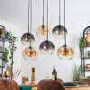 Koyoto Hanglamp, Kogellampje, Hanglamp Amber, Duidelijk, Rookkleurig, 6-lichts