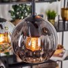 Koyoto Hanglamp, Kogellampje, Hanglamp Amber, Rookkleurig, 6-lichts