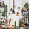 Koyoto Hanglamp, Kogellampje, Hanglamp Amber, Duidelijk, Rookkleurig, 6-lichts