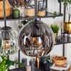 Koyoto Hanglamp, Kogellampje, Hanglamp Amber, Duidelijk, Rookkleurig, 6-lichts