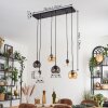 Koyoto Hanglamp, Kogellampje, Hanglamp Amber, Duidelijk, Rookkleurig, 6-lichts
