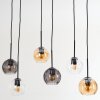 Koyoto Hanglamp, Kogellampje, Hanglamp Amber, Duidelijk, Rookkleurig, 6-lichts