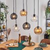 Koyoto Hanglamp, Kogellampje, Hanglamp Amber, Duidelijk, Rookkleurig, 6-lichts
