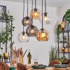 Koyoto Hanglamp, Kogellampje, Hanglamp Amber, Duidelijk, Rookkleurig, 6-lichts