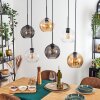 Koyoto Hanglamp, Kogellampje, Hanglamp Amber, Duidelijk, Rookkleurig, 6-lichts